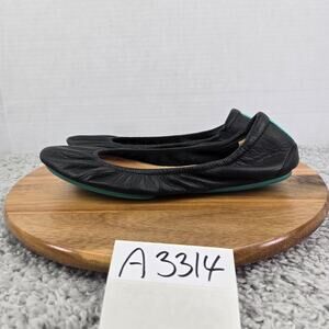 Tieks by Gavrieli Matte Black Leather Casual Lifestyle Ballet Flats Womens 9